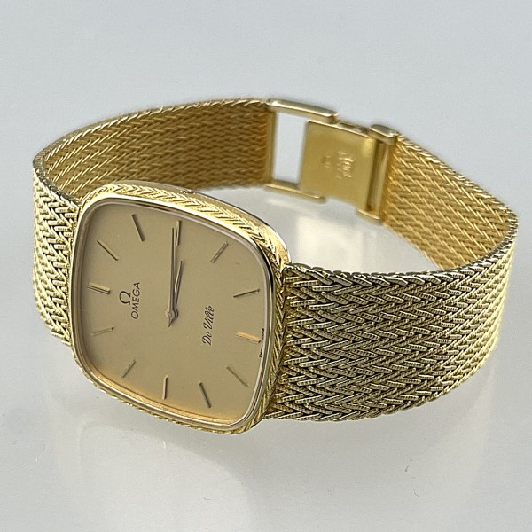 Omega De Ville Herren- / Unisex Armbanduhr Gehäuse und Armband 14K / 585 Gelbgold Vintage, ZB goldfa