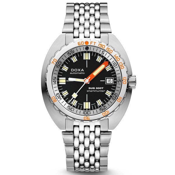 Doxa SUB 300T Sharkhunter Stahl 42,5 * 44.5 mm black dial mit Stahlband, Ref. 840.10.101.10