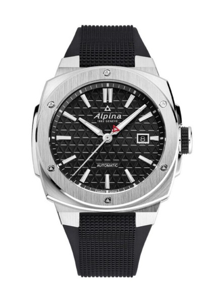 ALPINER EXTREME AUTOMATIC STAINLESS STEEL BLACK RUBBER BLACK DIAL 41 MM