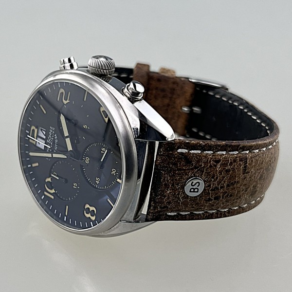 Bruno Söhnle La Spezia II Chronograph Quarz 17-13208-761, Stahlgehäuse, Lederarmband