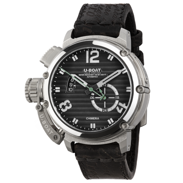 U-Boat Chimera Stainless Steel Nero, Ref. 9605, 46 mm, Automatik, limitiert, No. XX/300, Stahl/Leder