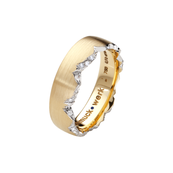 SCHMUCKWERK, Alpenring, Ref.-/ Individual Nr.: GT 365-G, 750 Gelbgold, 19 Brillanten Tw/vs 0,10 ct,