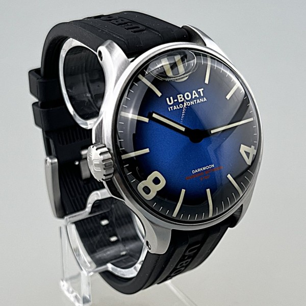 U-Boat Darkmoon, Ref. 8704, 44mm, Stainless Steel, ZB blau schwarz, Kautschukband, Vorführmodell