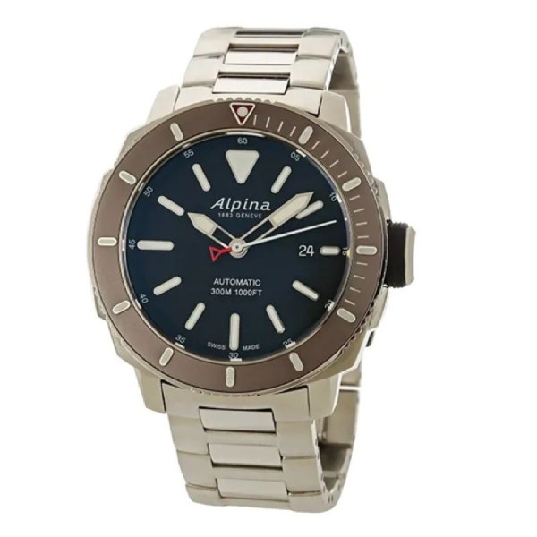 Alpina SEASTRONG DIVER 300 AL525X4TVS4/6 BLACK DIAL BROWN BEZEL 44 MM