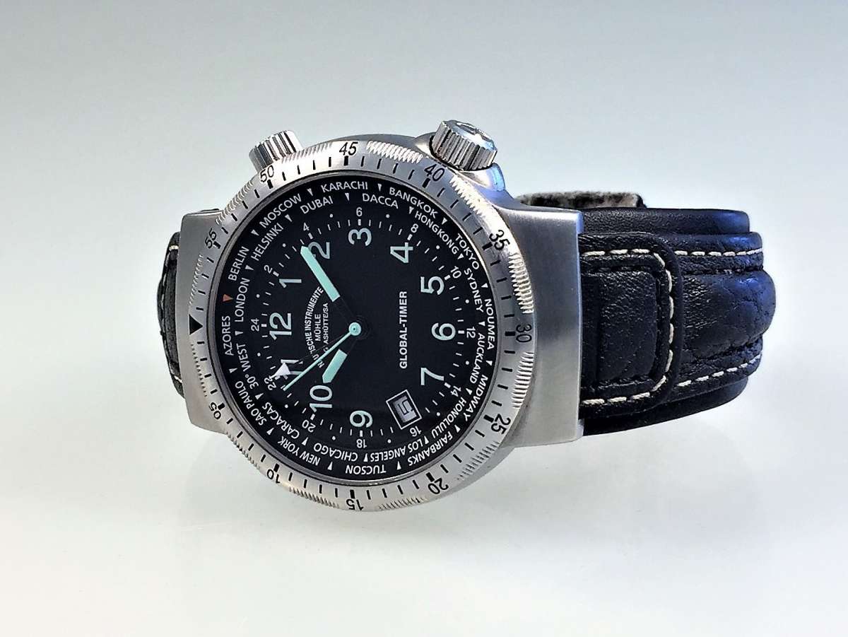 Mühle Glashütte Global-Timer, M1-41-13-LB, Lufthansa Cargo, MD-11 