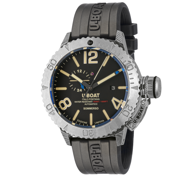 U-Boat SOMMERSO DAMASCO RIGHT Ref. 9988 46 mm Automatik limitiert No. XX/99 Krone rechts Damaczener