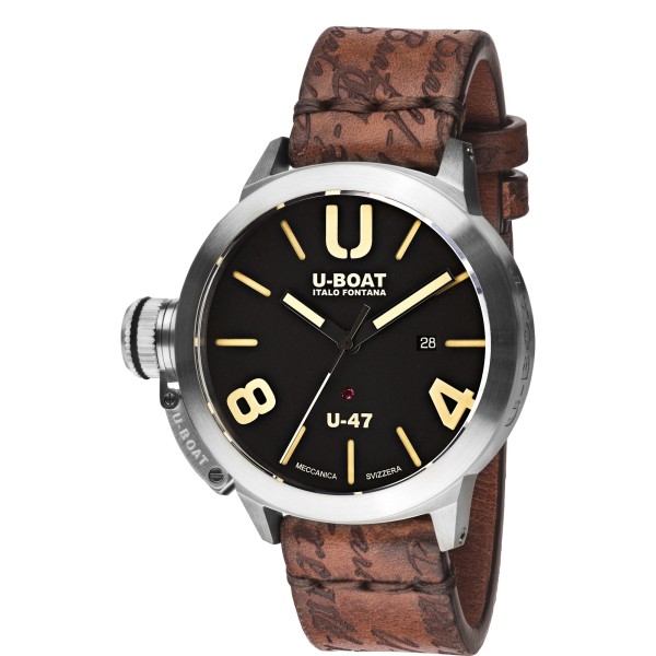 U-Boat Classico U-47 Stahl 47 mm, ZB schwarz