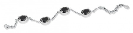 PURE NIGHT BRACELET,SS,BLACK O