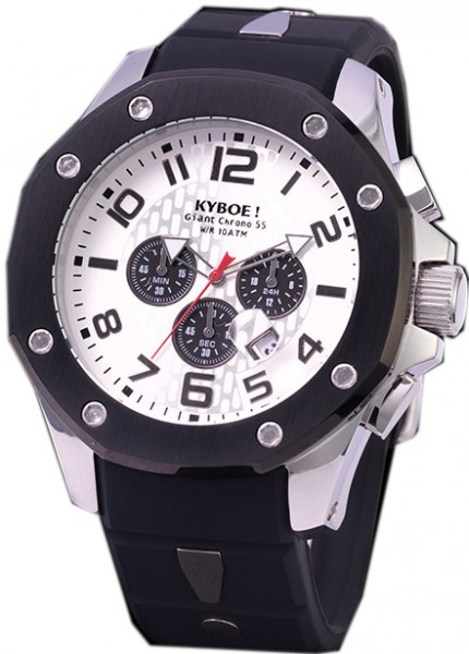 KYBOE! KPS.55-004.15 CHRONO PORT SILVER WHITE