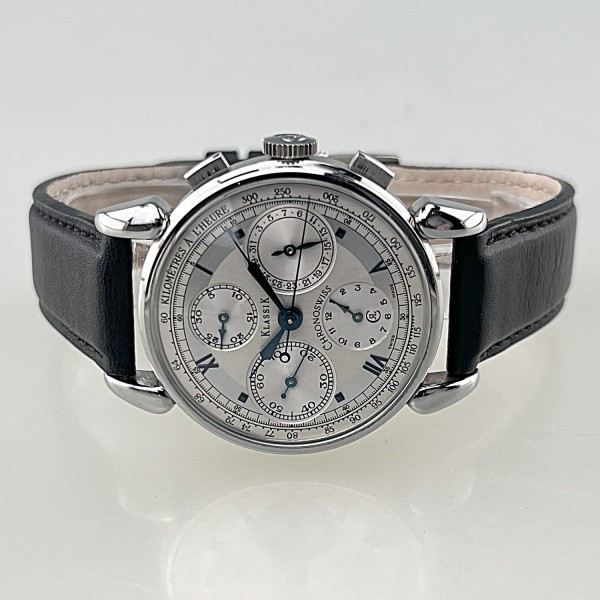 Chronoswiss Klassik Chronograph, Ref. CH-7443, Automatik, Edelstahl, mit Original Chronoswiss Servic