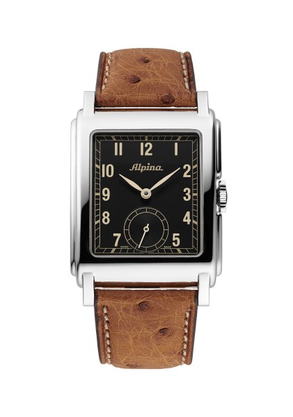 Alpiner Heritage Carrée Automatic AL-530BA3C6 140 Years Black Dial Steel Leather