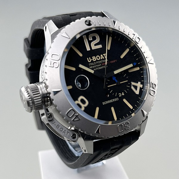 - RESERVIERT - U-Boat Italo Fontana, SOMMERSO, 46 mm, Stahl, Silikonarmband, 9007 A, Erstkauf 06/202