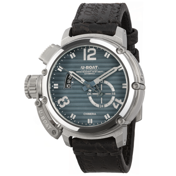U-Boat Chimera Stainless Steel Blu, Ref. 9602, 46 mm, Automatik, limitiert, No. XXX/300, Stahl/Leder